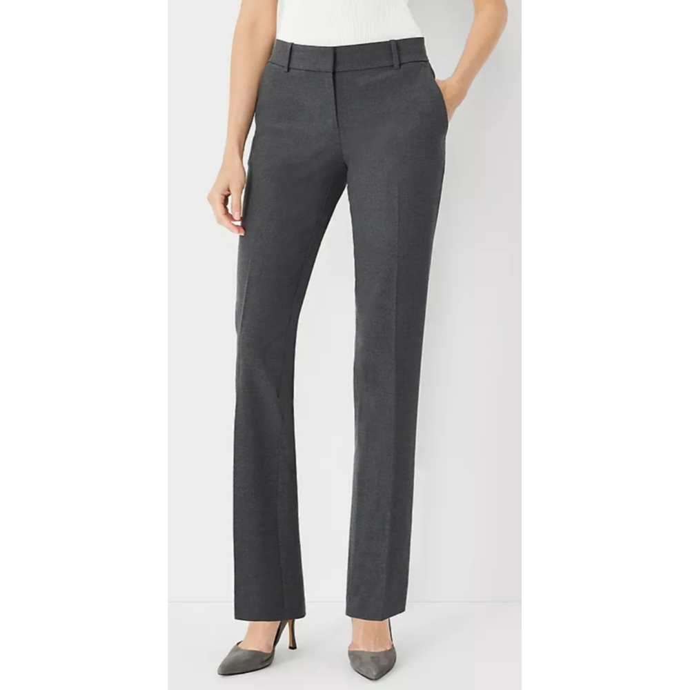Ann Taylor Petite Classic Women's Gray Tailored Pants Size 2p